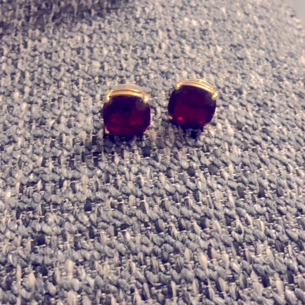 Kate spade Ruby and gold stud earrings